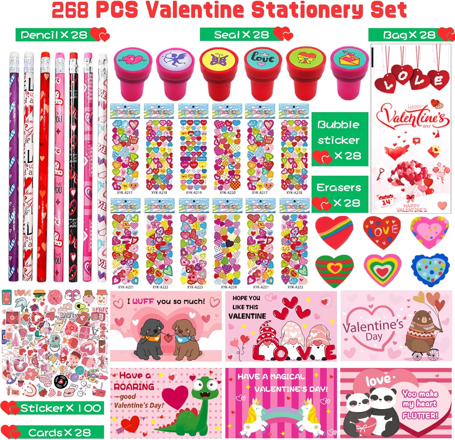 Thumbnail 1 de Phaorui 260pcs Valentine Gifts for Kids 🎁