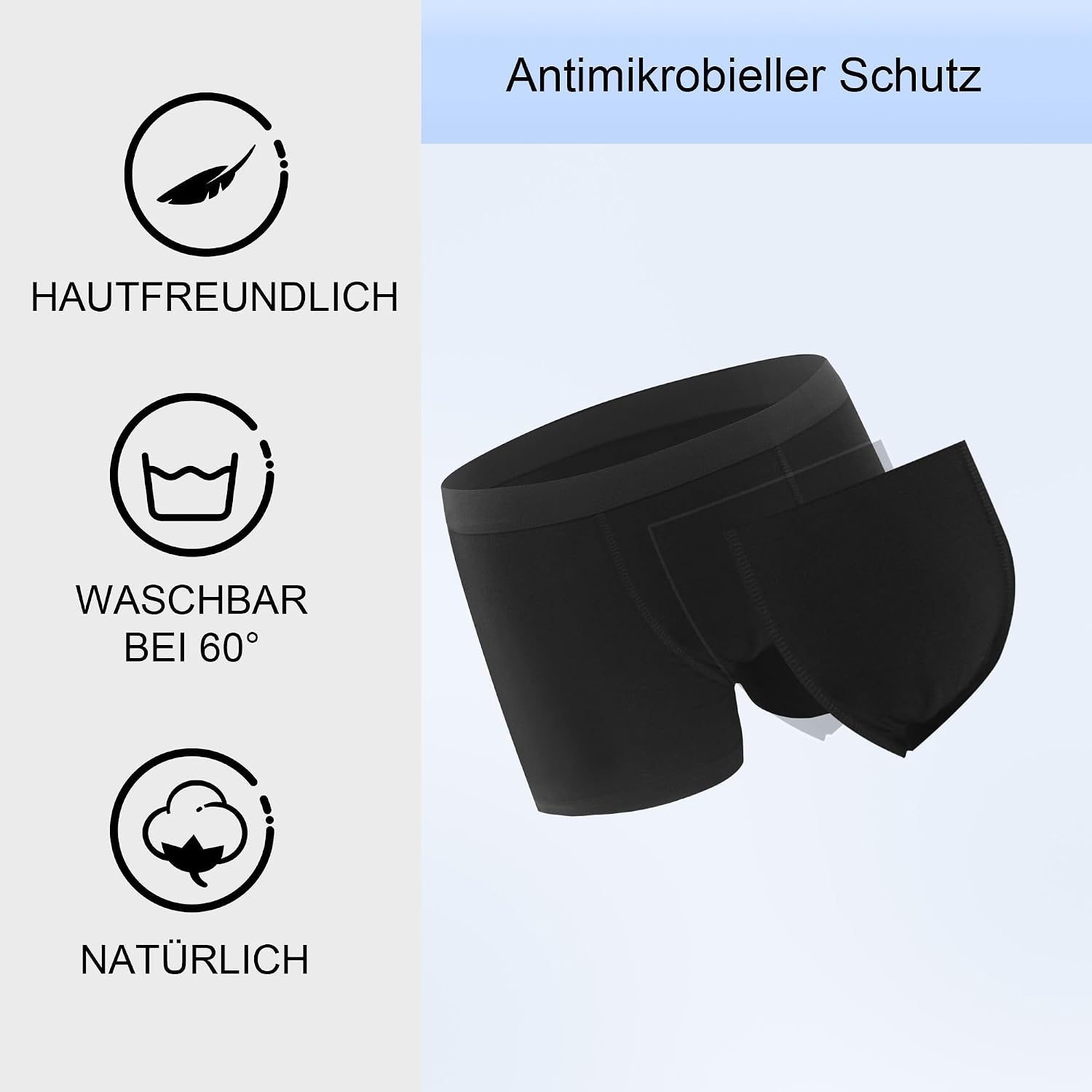 Detalle de Uizuooy 6/12er Pack Jungen Boxershorts aus Baumwolle – Hautfreundlich, elastisch und alltagstauglich
