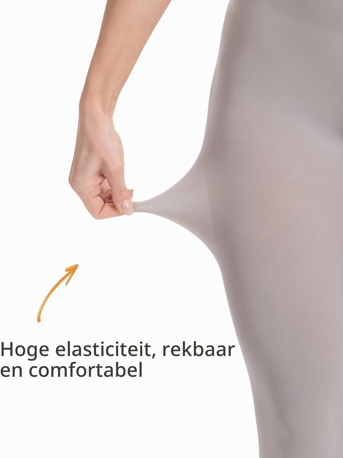 Detalle de DUCMODA 01 damespanty 80D, hoge taille en halftransparant