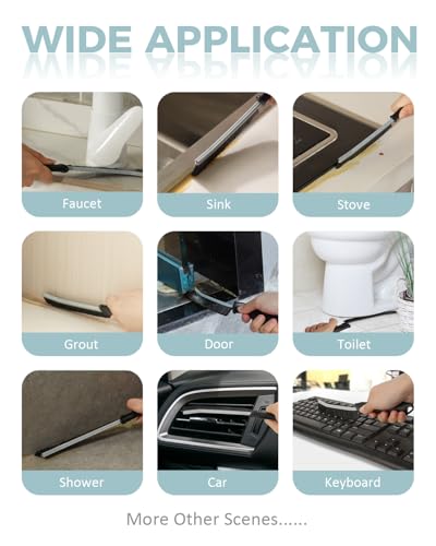 Detalle 2 de SXhyf Cepillo de Limpieza: cepillo de grietas de cerdas duras para rincones y huecos