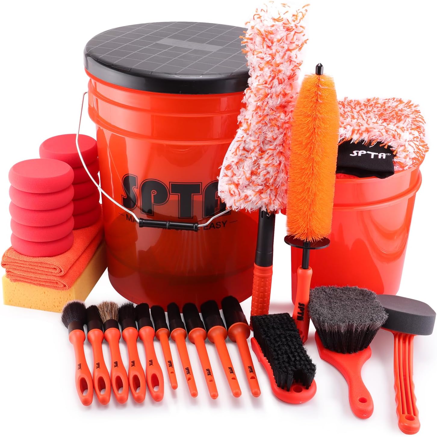 Detalle de SPTA 33-Piece Car Wash Bucket Set (20L Scratch-Free Detailing Bucket)