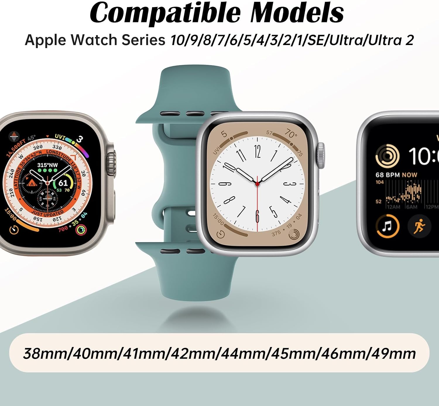 Detalle de Yoohoo Silicone Strap 5 Pack for Apple Watch