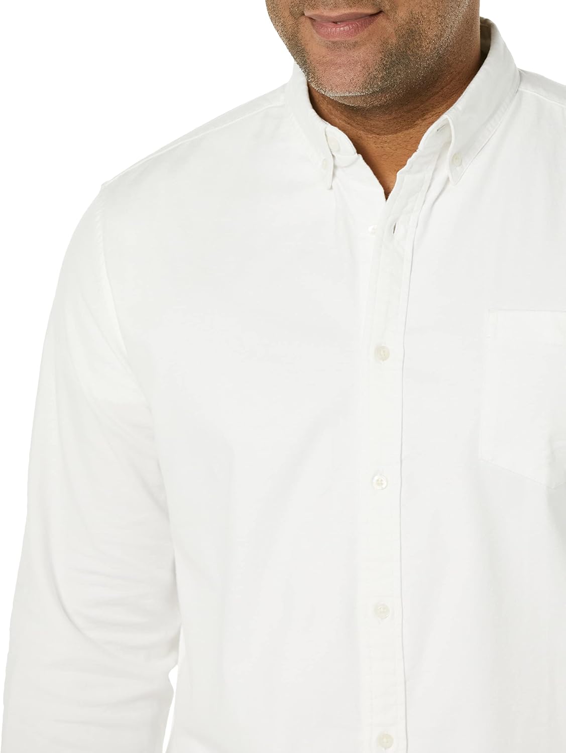 Detalle 2 de Amazon Essentials Men's Regular-Fit Long-Sleeve Stretch Oxford Shirt with Pocket (Big & Tall)