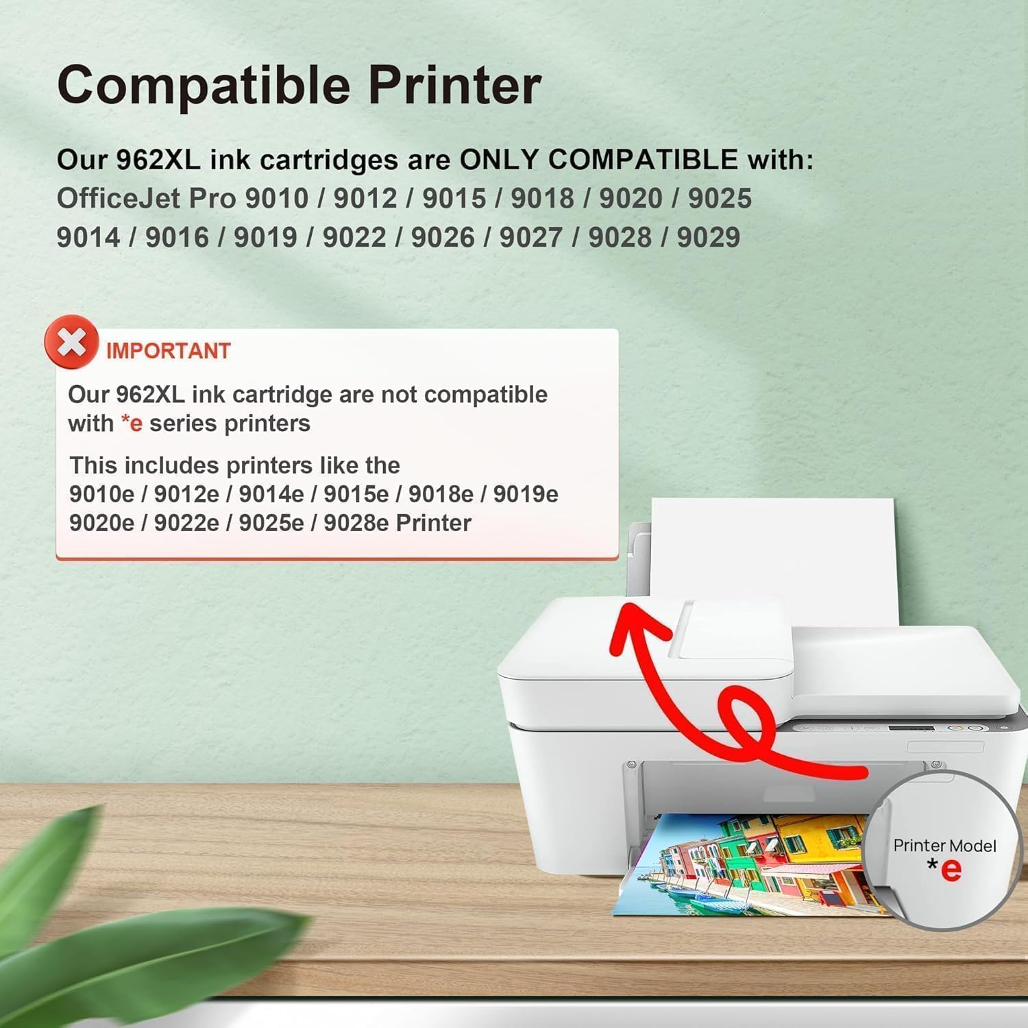 Thumbnail 1 de VOREDO 962XL Compatible Ink Cartridge 4-Pack for OfficeJet Pro