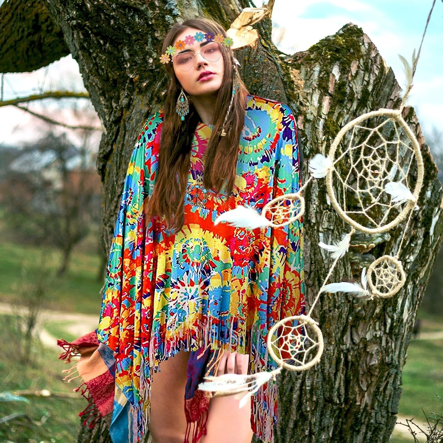 Thumbnail 5 de Alintor Hippie Kostüm Damen