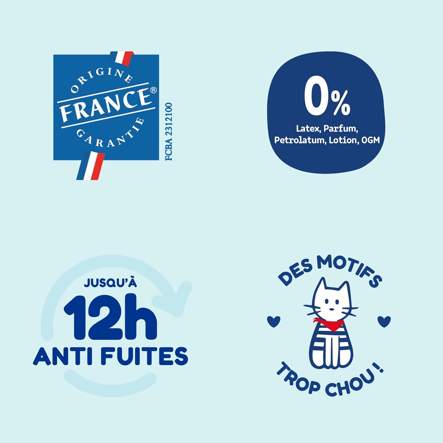 Thumbnail 5 de CARRYBOO Couches Taille 4 (7-18 kg) – 132 couches jetables, anti-fuites jusqu’à 12 h, fabriquées en France