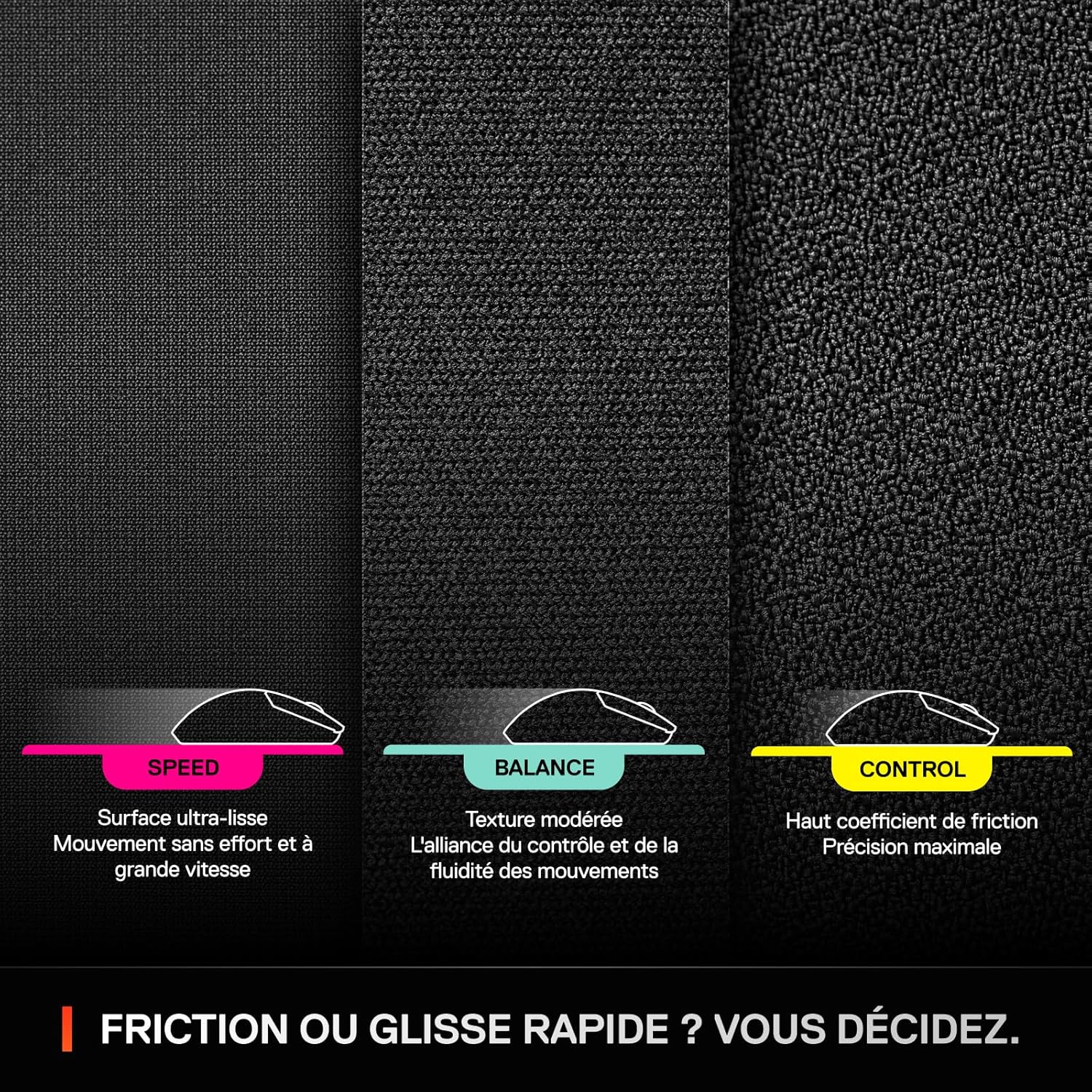 Thumbnail 5 de SteelSeries tapis de souris gaming QcK L Performance Balance (490 x 420 mm)