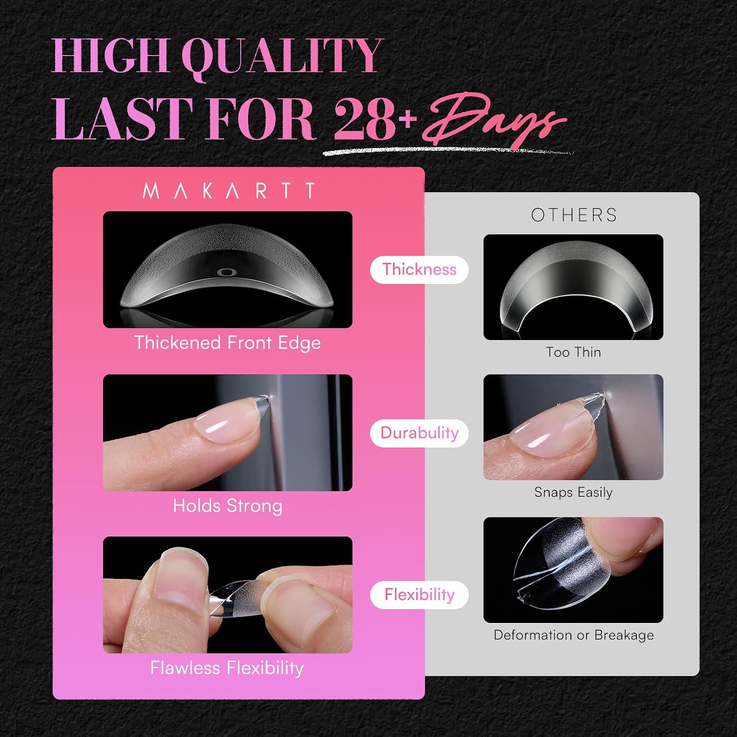 Detalle 2 de Makartt Almond Nail Tips, Extra Short