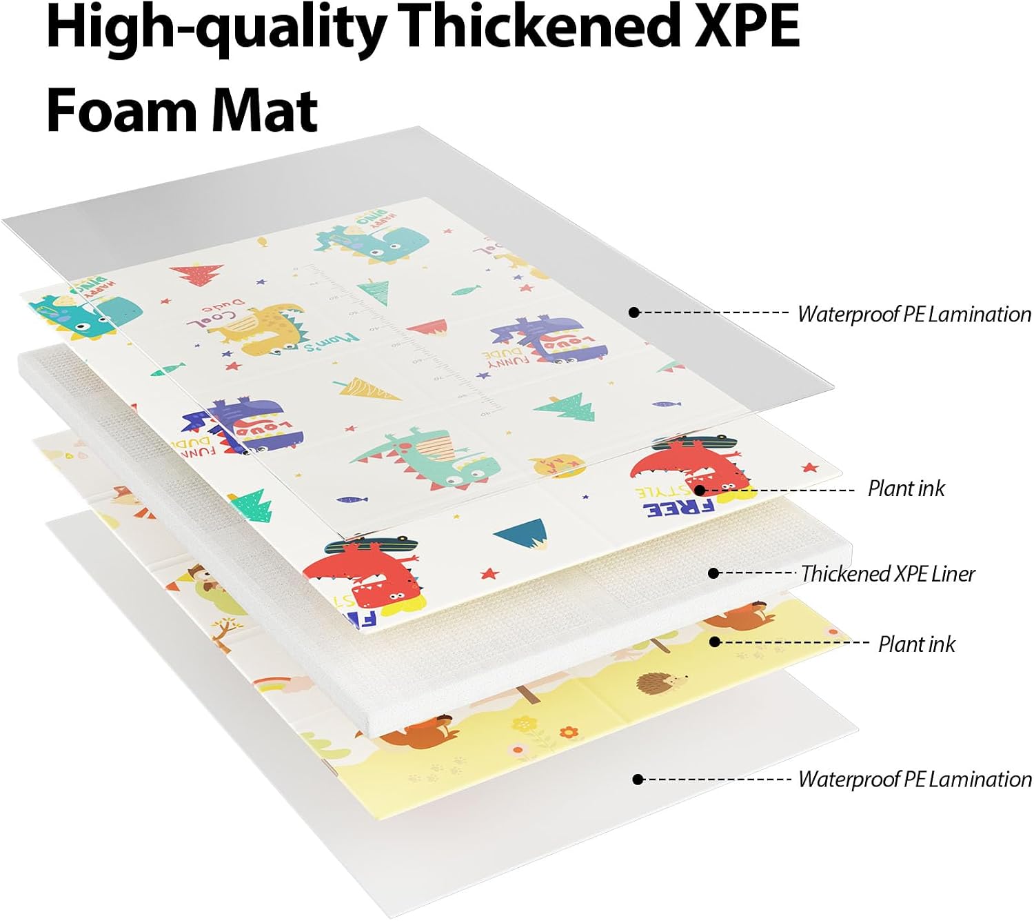 Detalle de XVISHX PPD-1 Baby Foam Play Mat, 0.4-Inch, Waterproof and Reversible