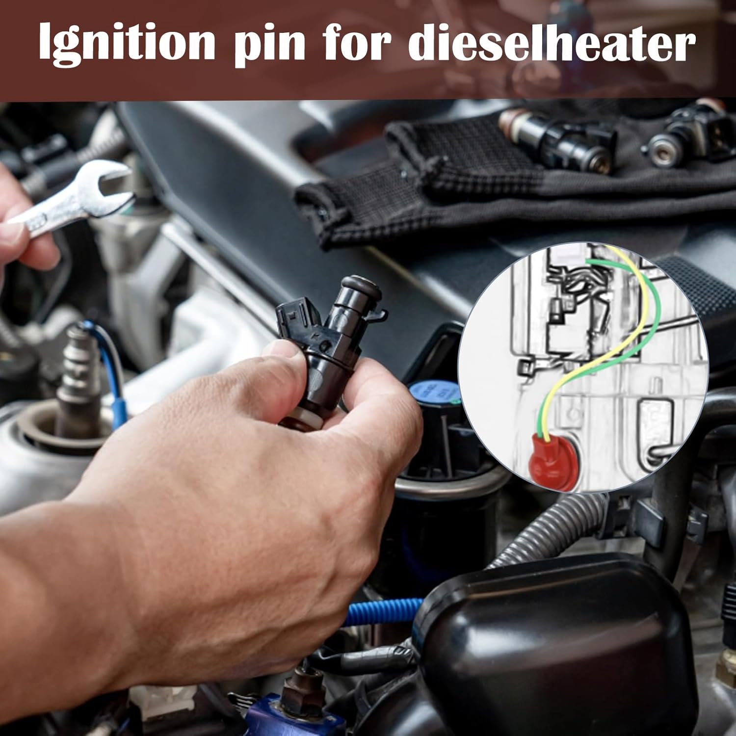 Thumbnail 5 de 9PCS Diesel Heater Glow Plug Repair Kit with Removal Tool for 12V 2KW–8KW Heaters
