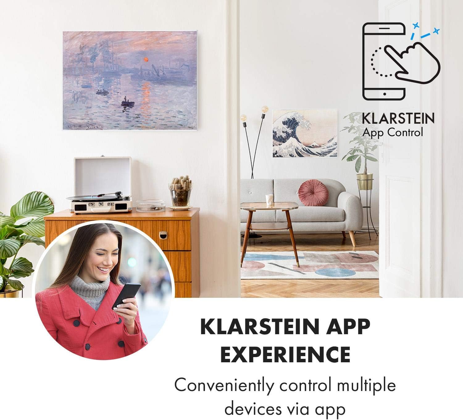 Detalle 2 de KLARSTEIN Wonderwall Air Art Smart 10035125 infraroodverwarming, 80 x 60 cm, wifi