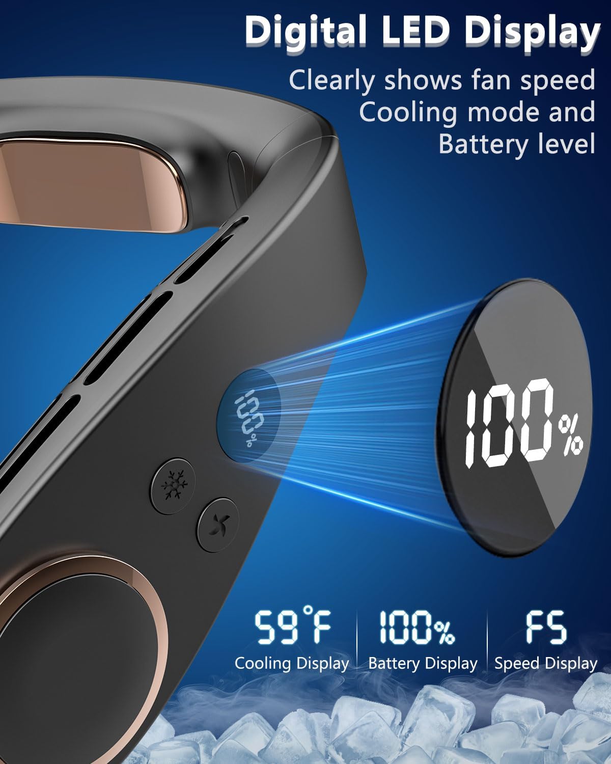 Thumbnail 4 de FWV Neck Fan with Cooling Plate: Quiet, Hands-Free Personal Cooling