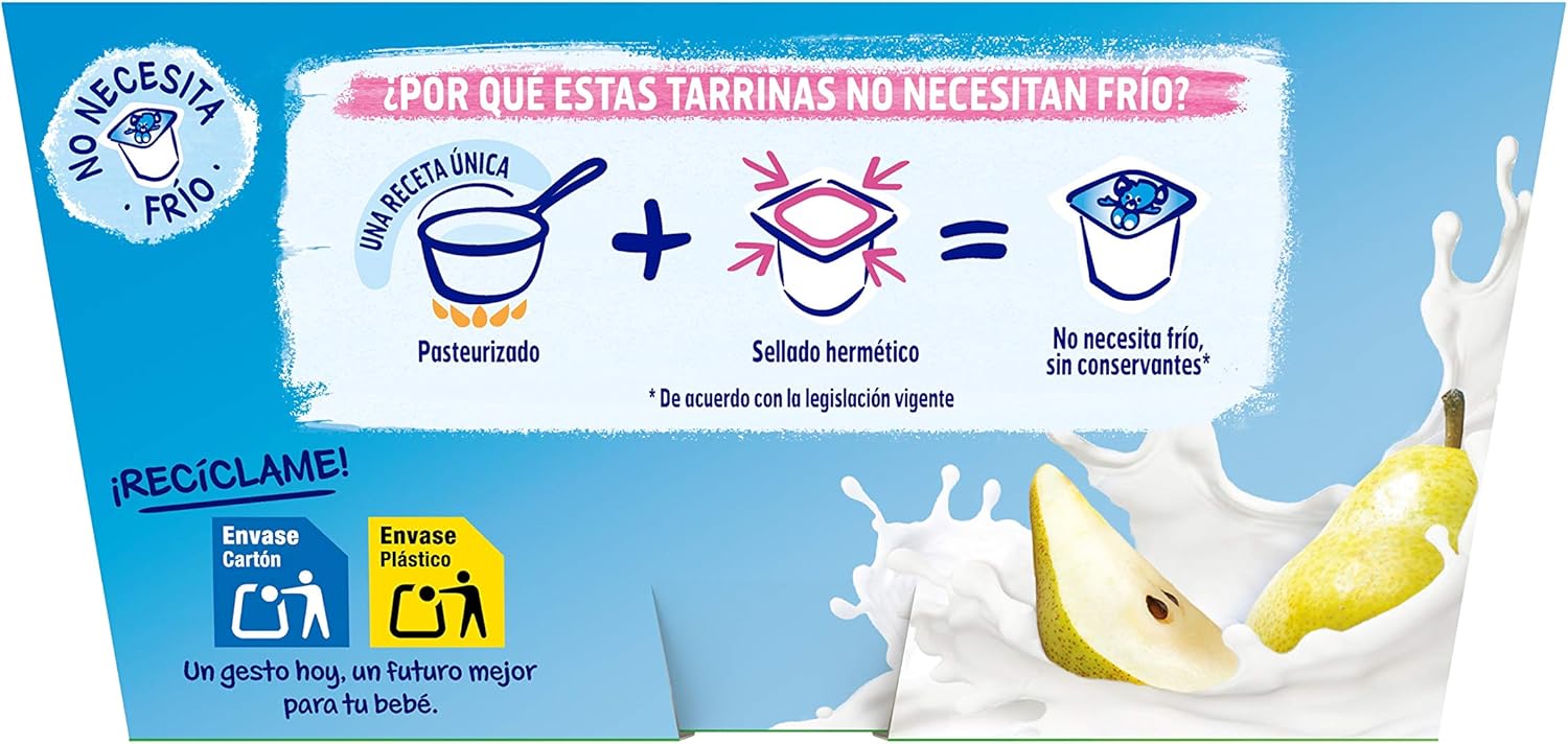 Detalle 2 de Yogolino Nestlé Pera 🍼 Pack 6 (4x100g) A partir de 6 meses
