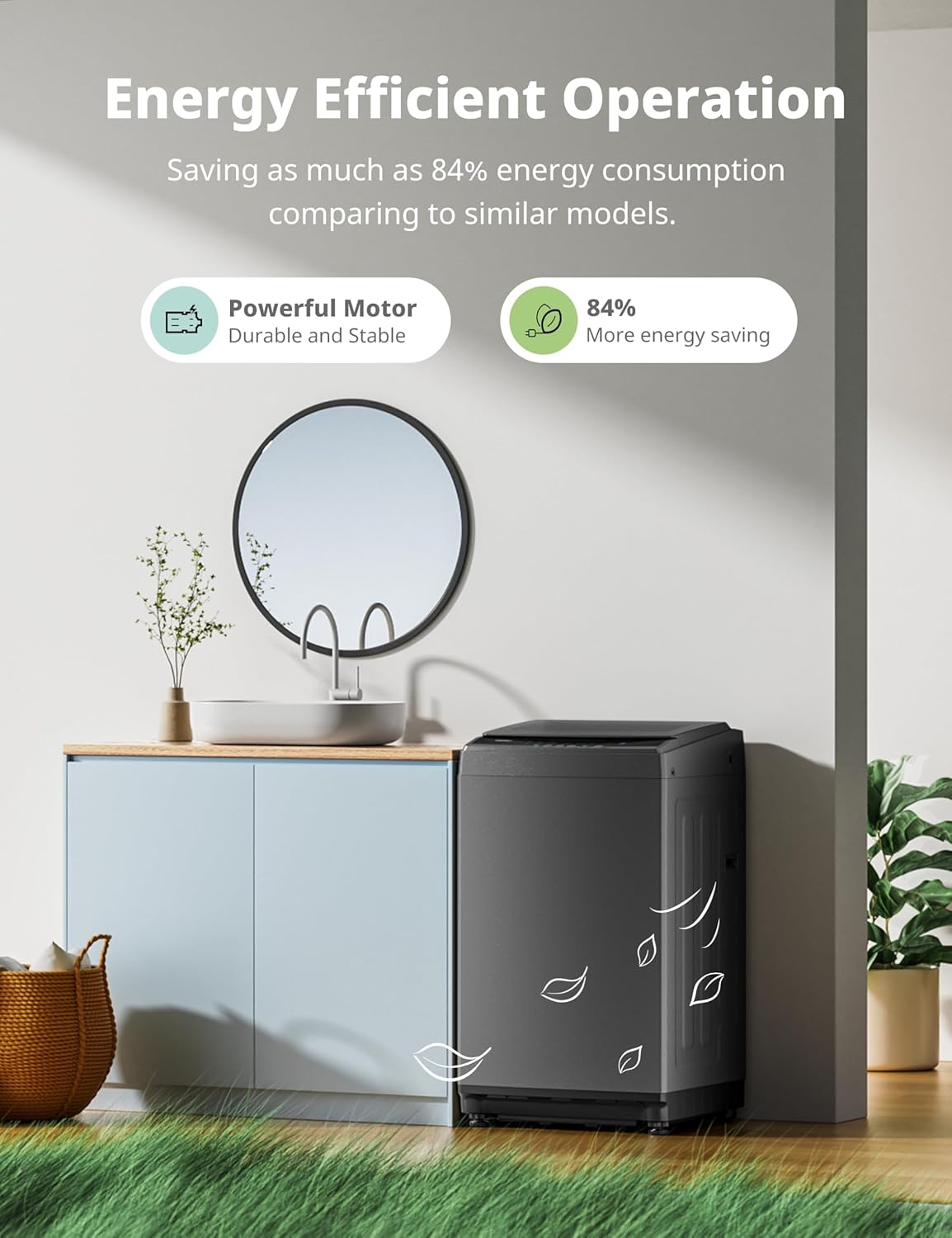 Detalle 2 de COMFEE’ 1.6 Cu. Ft. Portable Washing Machine, 11 lb Capacity, 6 Programs