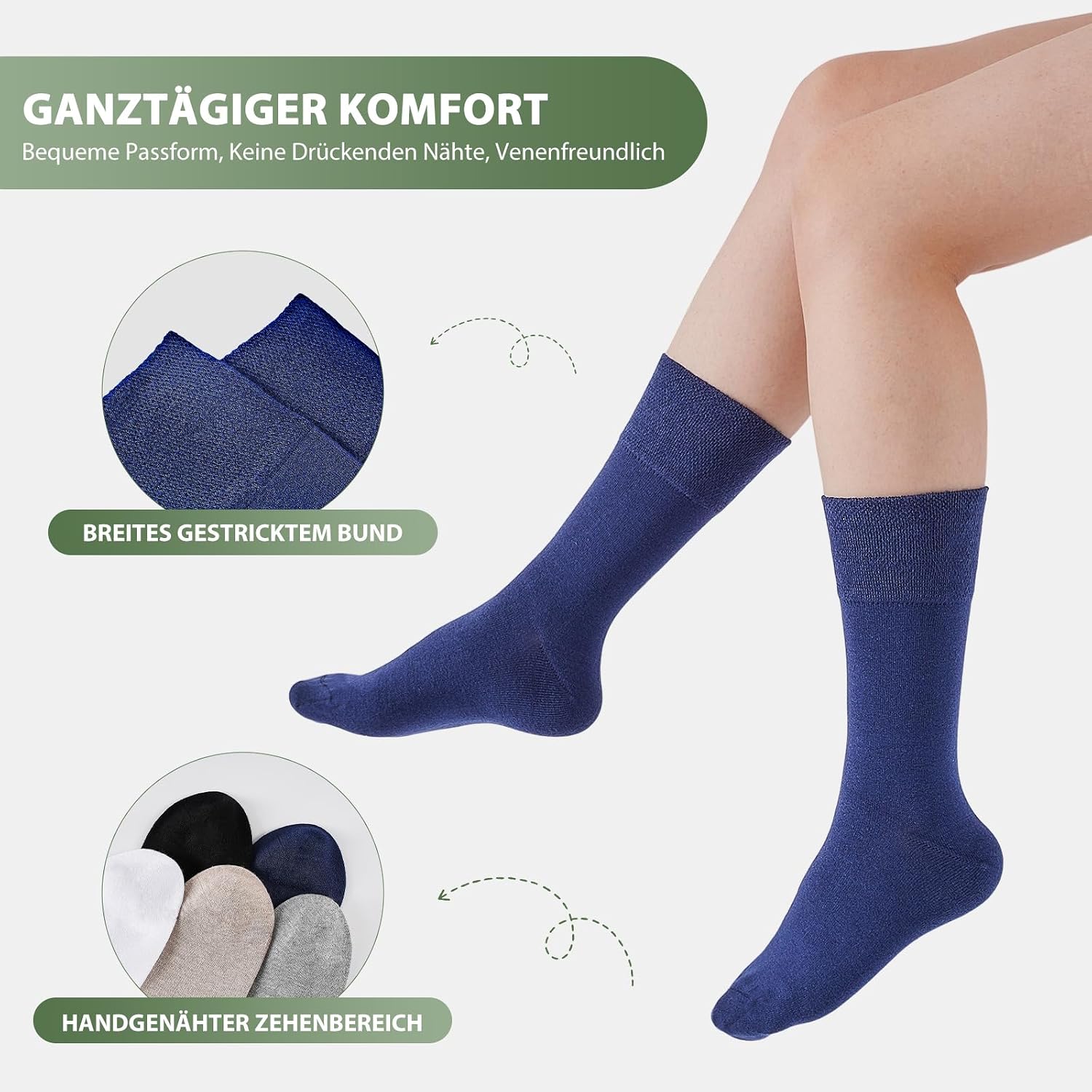 Detalle de Niorasen Bambus Diabetikersocken 80% Bambusviskose