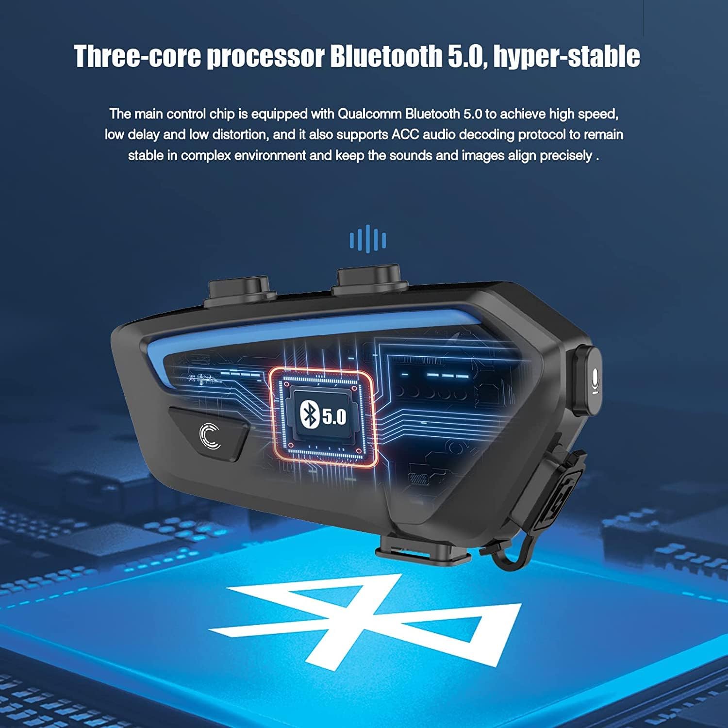 Thumbnail 4 de FreedConn FX Motorcycle Bluetooth Headset with Music Sharing (2pcs) – 10‑Way Intercom, 1500m, IP67, Ultra‑Thin Body