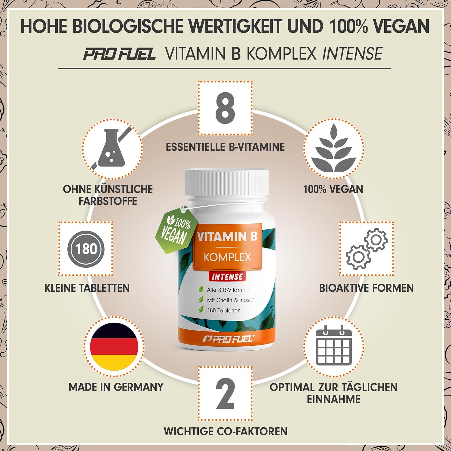Thumbnail 2 de Vitamin B Komplex hochdosiert 180 Tabletten