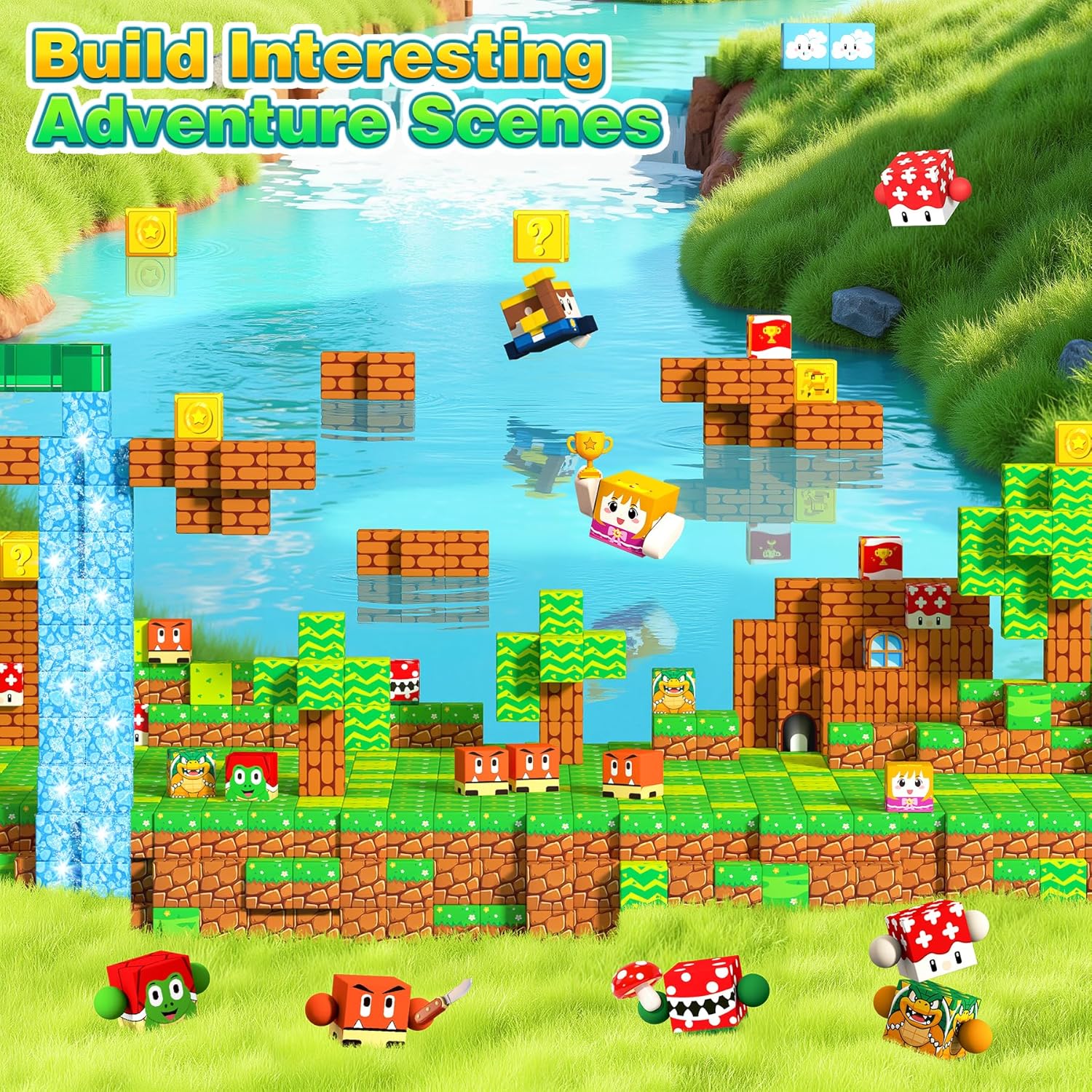 Thumbnail 3 de LUVTOY Magnetic Blocks click cubes for STEM