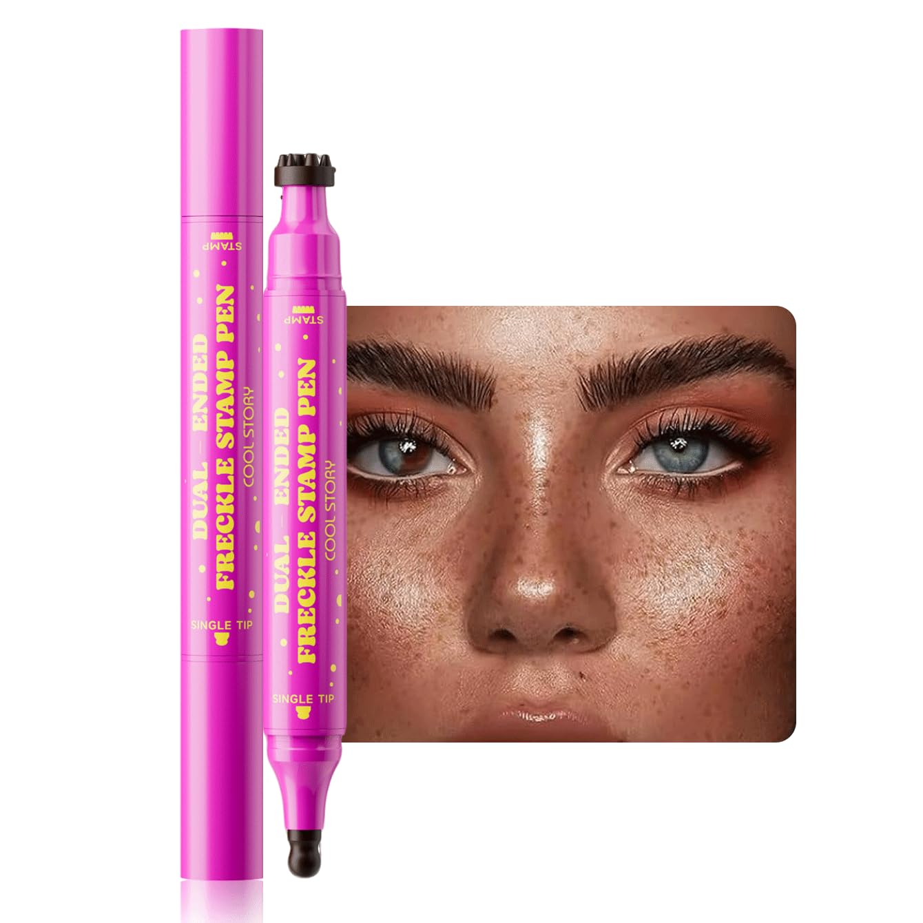 Detalle de Beauty Glazed Dual-Ended Freckle Stamp Pen, Waterproof, 04 Deep Chocolate Brown