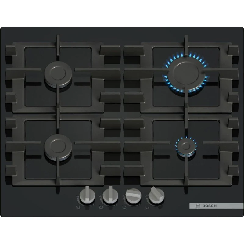 Detalle de Bosch PNP6B6K40 placa de gas 60 cm negra