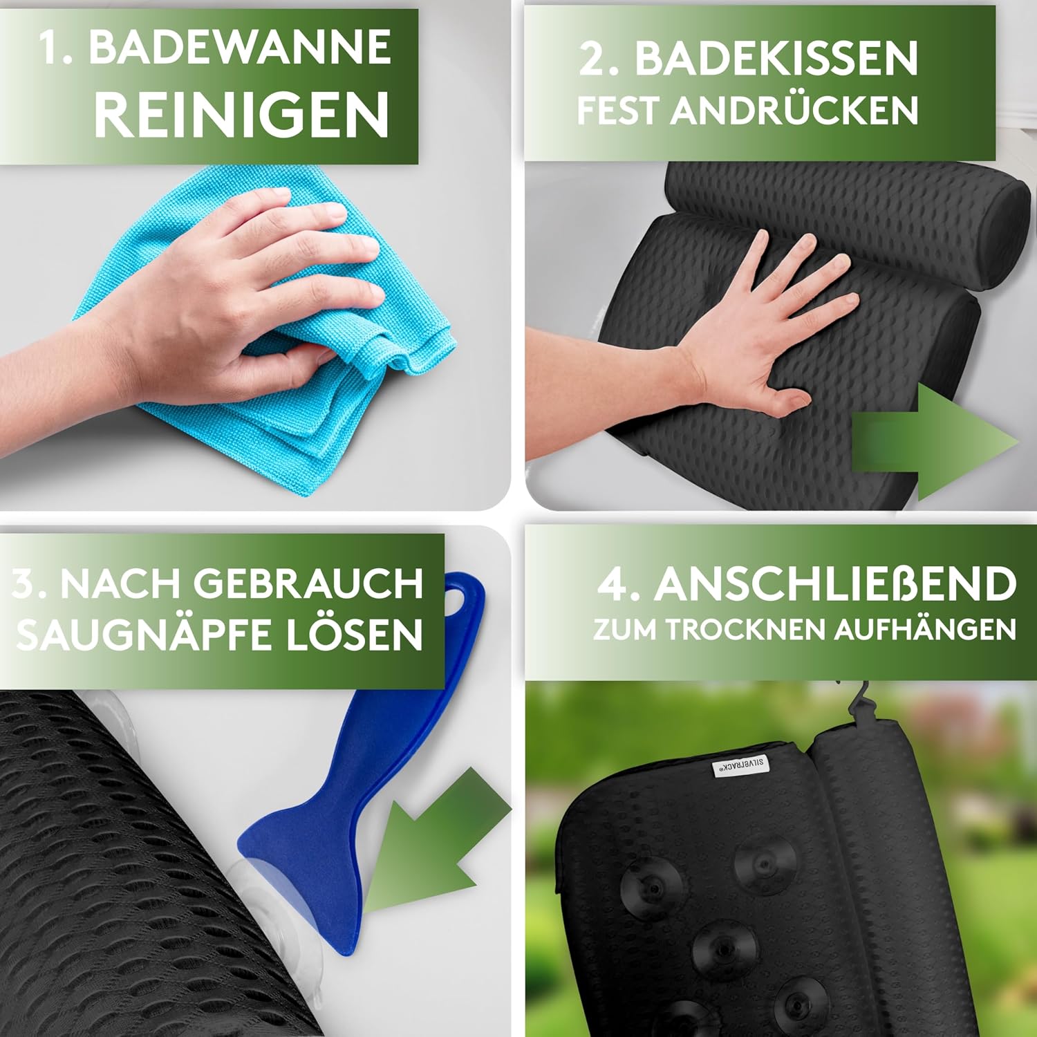 Thumbnail 5 de SilverRack Badewannenkissen mit Saugnäpfen