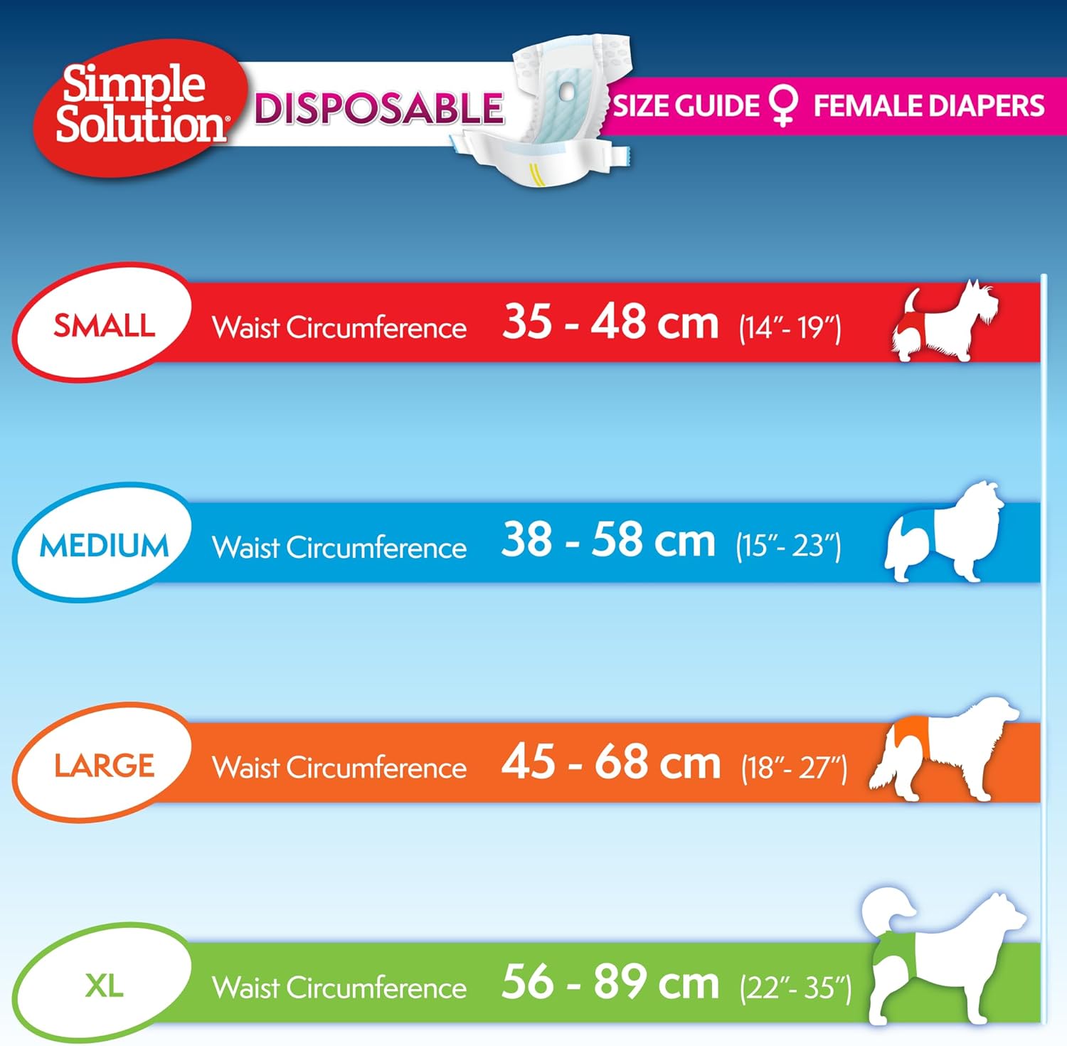 Thumbnail 3 de Simple Solution Pannolini Monouso per Cani Femmina, Grande/XL – Confezione da 12