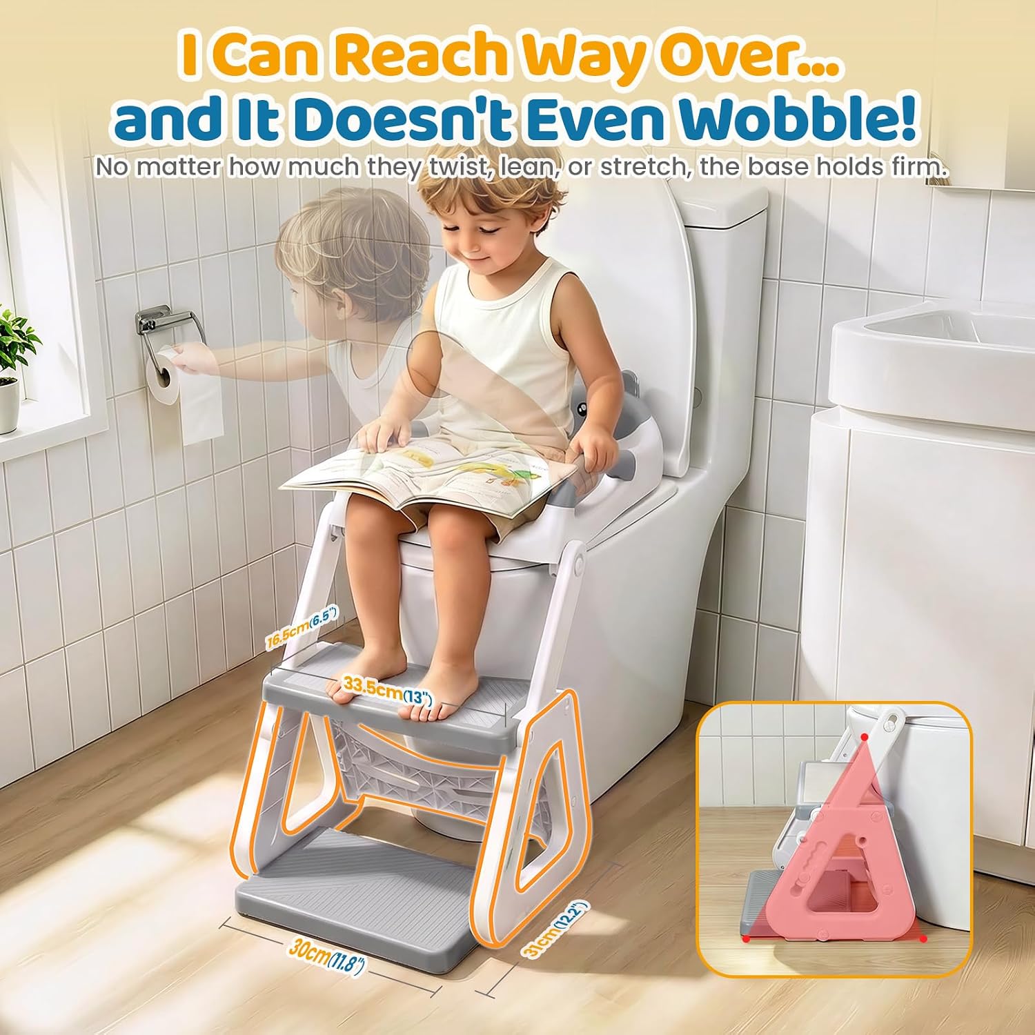 Detalle 2 de Orzbow Potty Training Toilet Seat 1-step 🚽