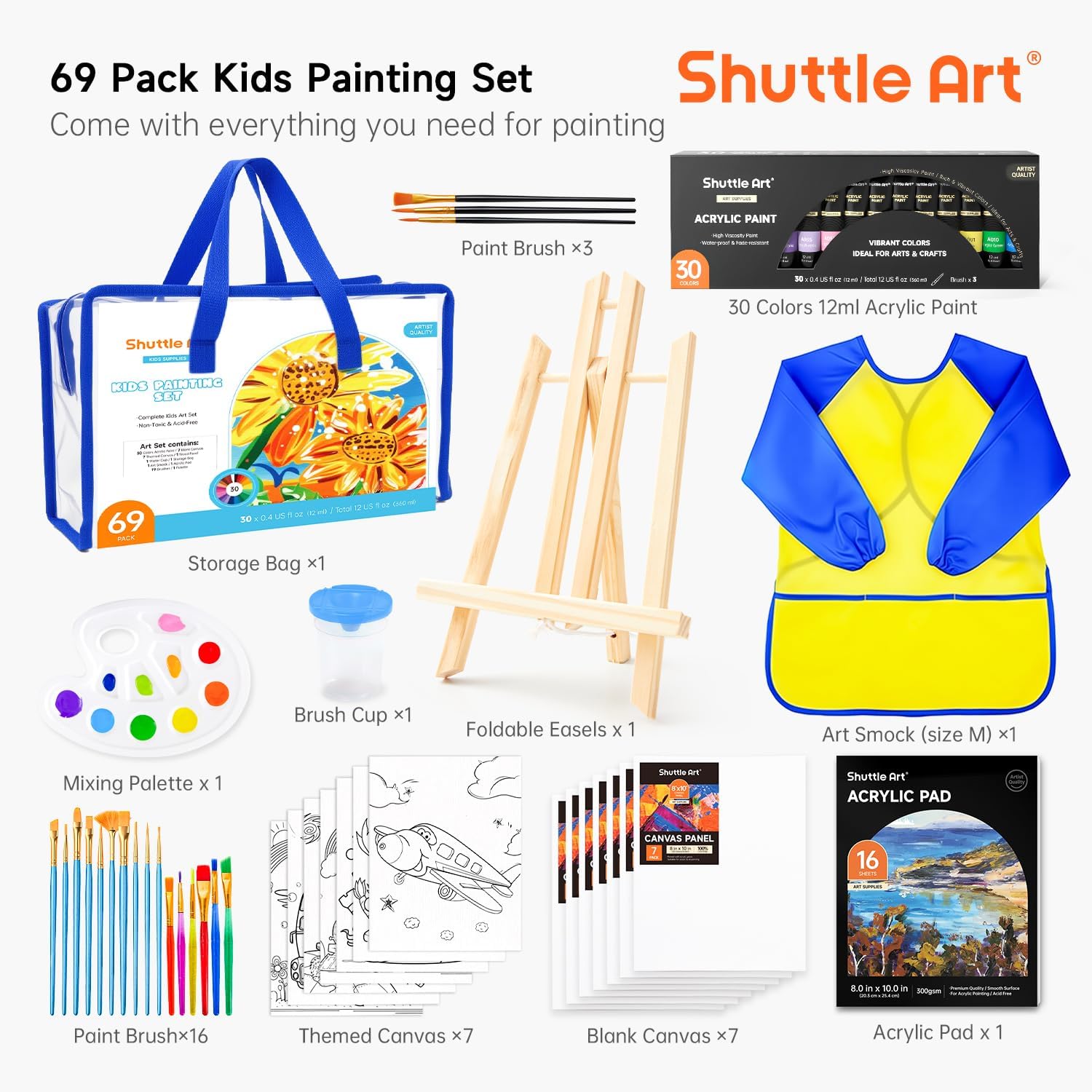 Thumbnail 2 de Shuttle Art Malset für Kinder 69-teilig