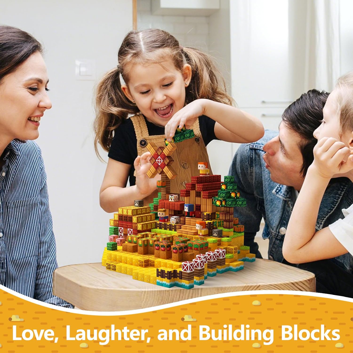 Detalle de idoot 100PCS Magnetic Building Blocks Set - Farm Theme for STEM & Montessori Learning