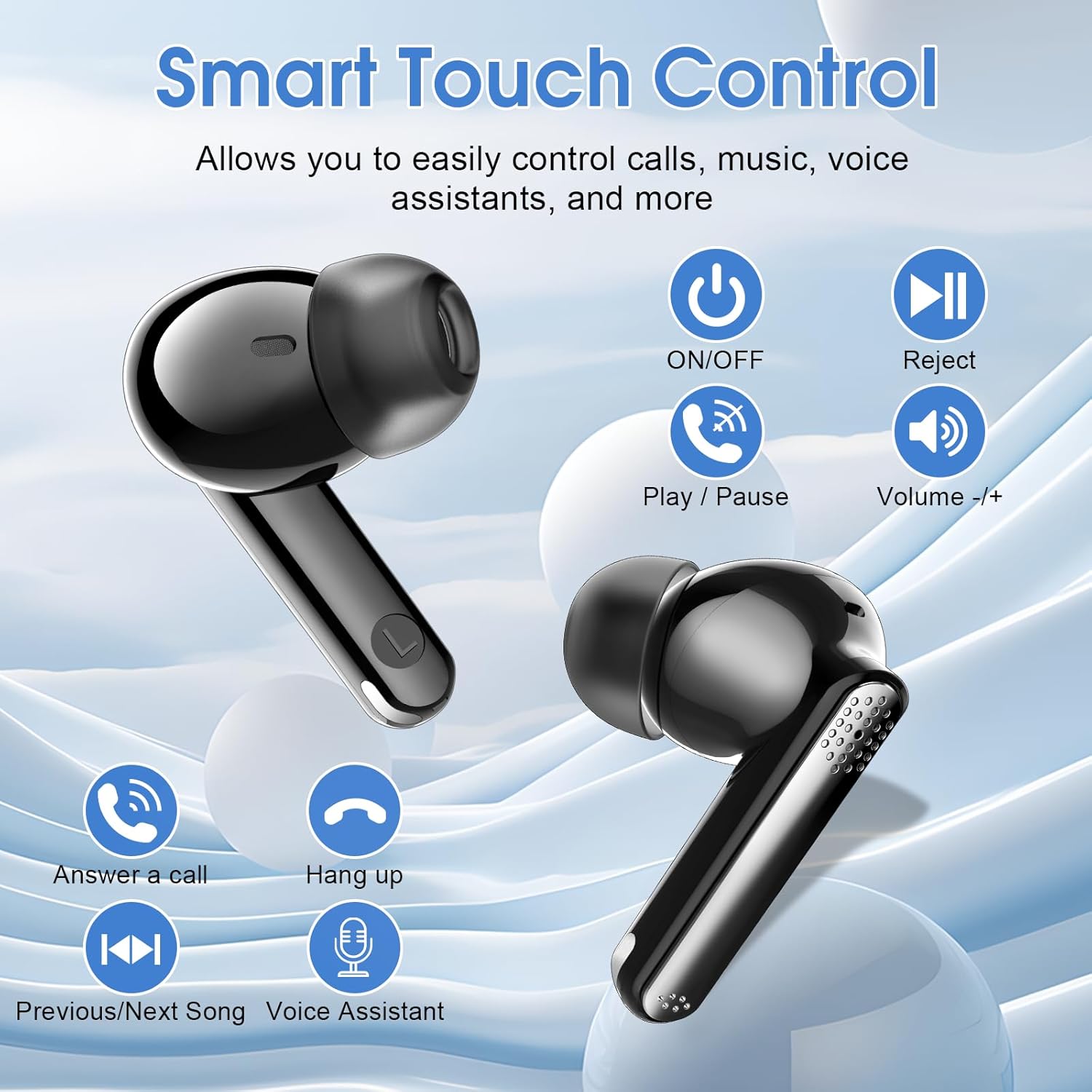 Thumbnail 6 de Thunelec Wireless Earbuds with Bluetooth 5.4 and IP7 Waterproofing