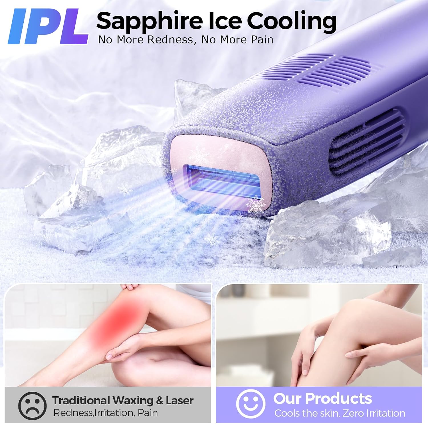 Thumbnail 1 de 2026 Upgraded Laser Hair Removal with 5°C Ice Cooling: At-Home IPL for Face & Body