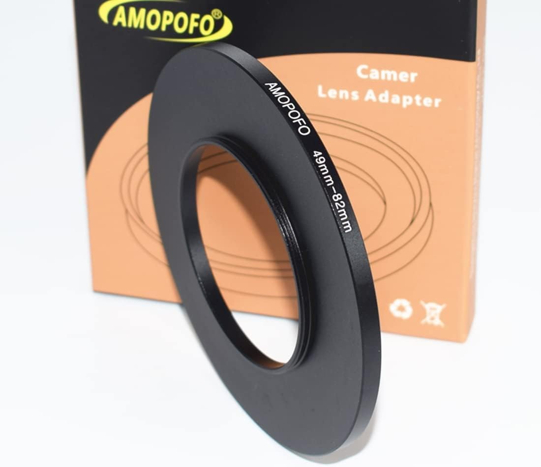 Detalle 2 de AMOPOFO 49mm to 82mm Camera Filter Ring – Step Up Ring for UV/ND/CPL Filters