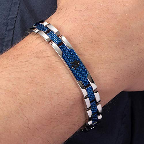 Thumbnail 4 de Maserati Bracelet homme JEWELS en Acier inoxydable avec PVD gris et bleu – JM419ASC02