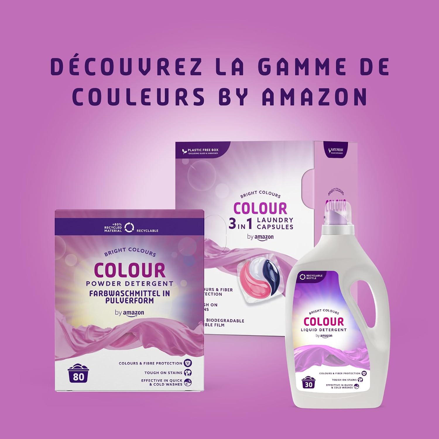Thumbnail 5 de by Amazon Lessive en poudre couleurs 4,8 kg