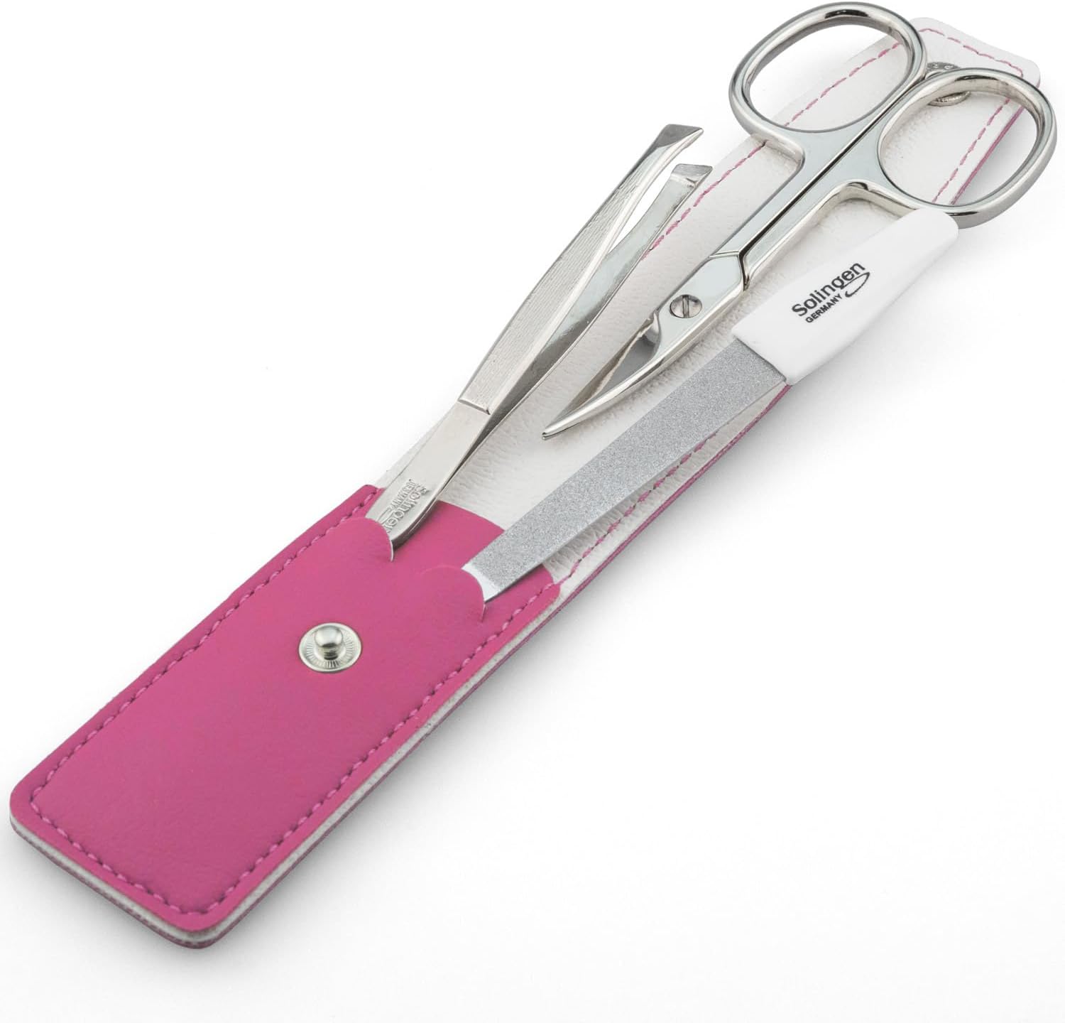 Detalle 2 de Forbicine e Pinzette – Set Manicure Professionale con Custodia in Similpelle