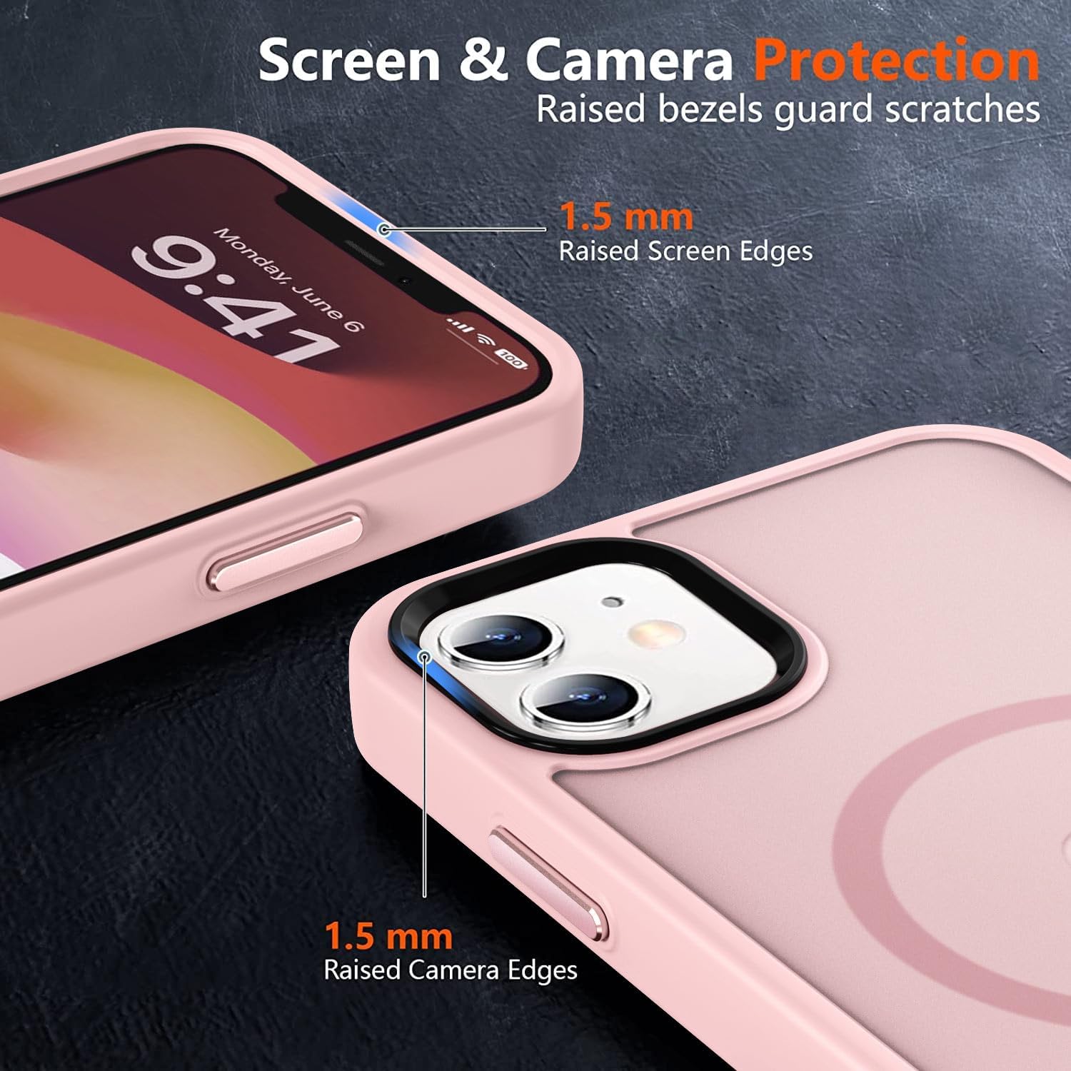 Detalle de MOCCA Strong Magnetic Case for iPhone 12/12 Pro with MagSafe - Mil-Grade Drop Protection