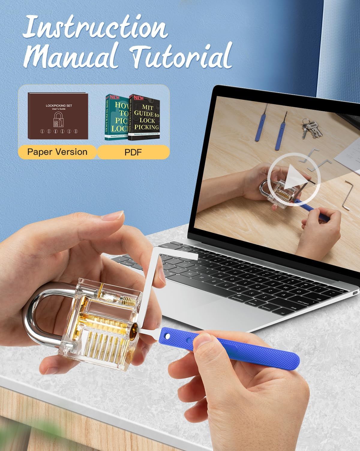 Thumbnail 2 de IPSXP Grimaldelli set da 25 pezzi per lock picking 🗝️