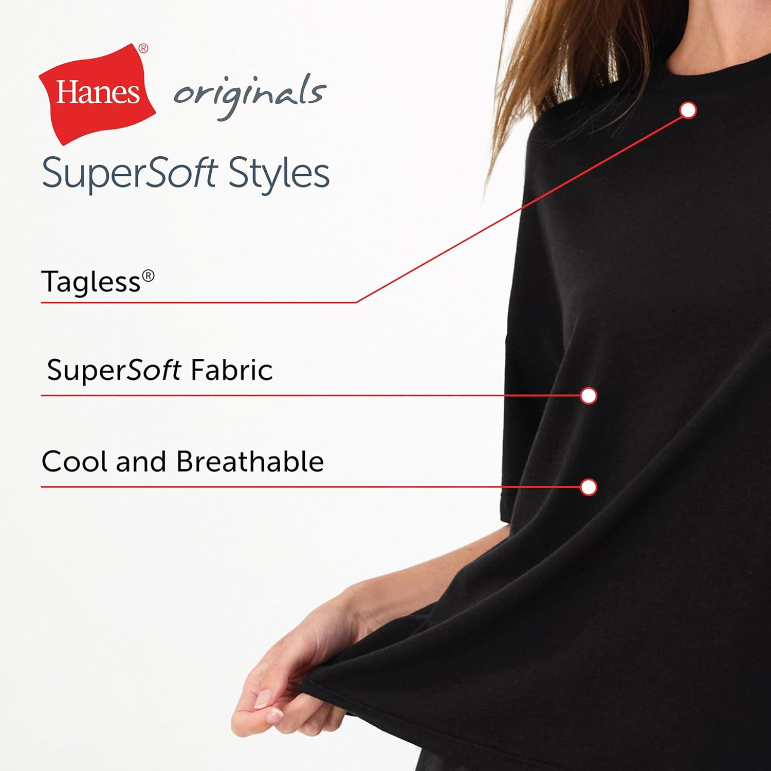 Thumbnail 3 de Hanes Pajamas Set T-Shirt & 8.2 cm Shorts