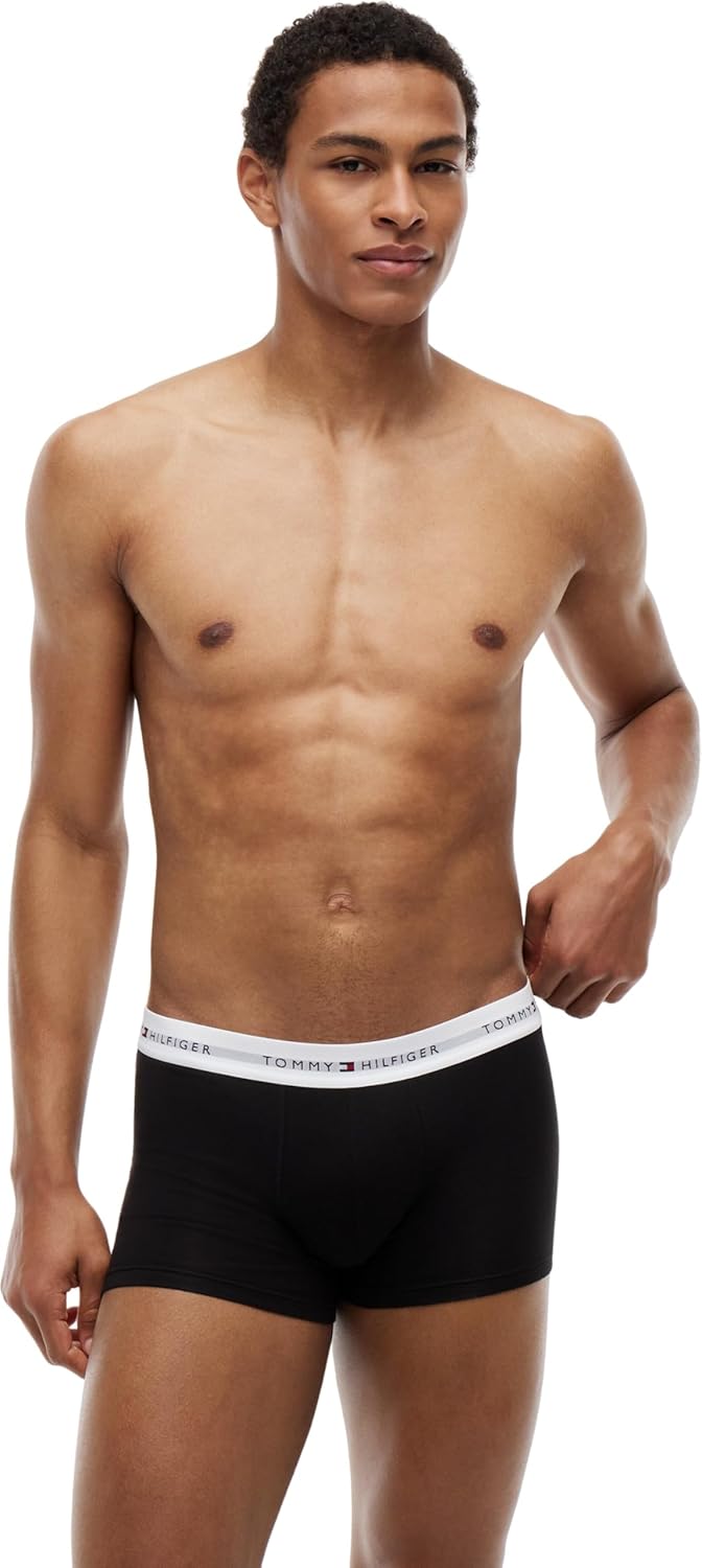Detalle de Tommy Hilfiger Boxer Uomo – Confezione da 3, design classico e comfort quotidiano