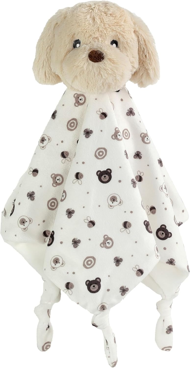 Thumbnail 1 de CREVENT Cozy Plush Baby Security Blanket (Dog + Tag), fleece comforter for newborns