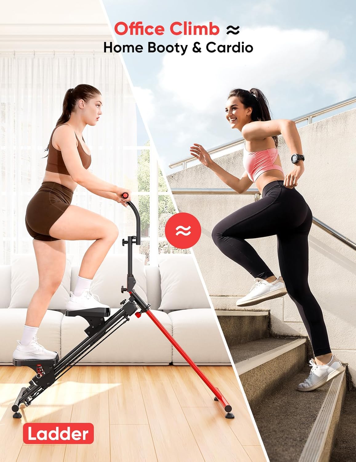 Thumbnail 5 de YOLEO Stepper d’escalier pliable pour la maison (3 modes, guidon et pédales réglables) – capacité 300 kg