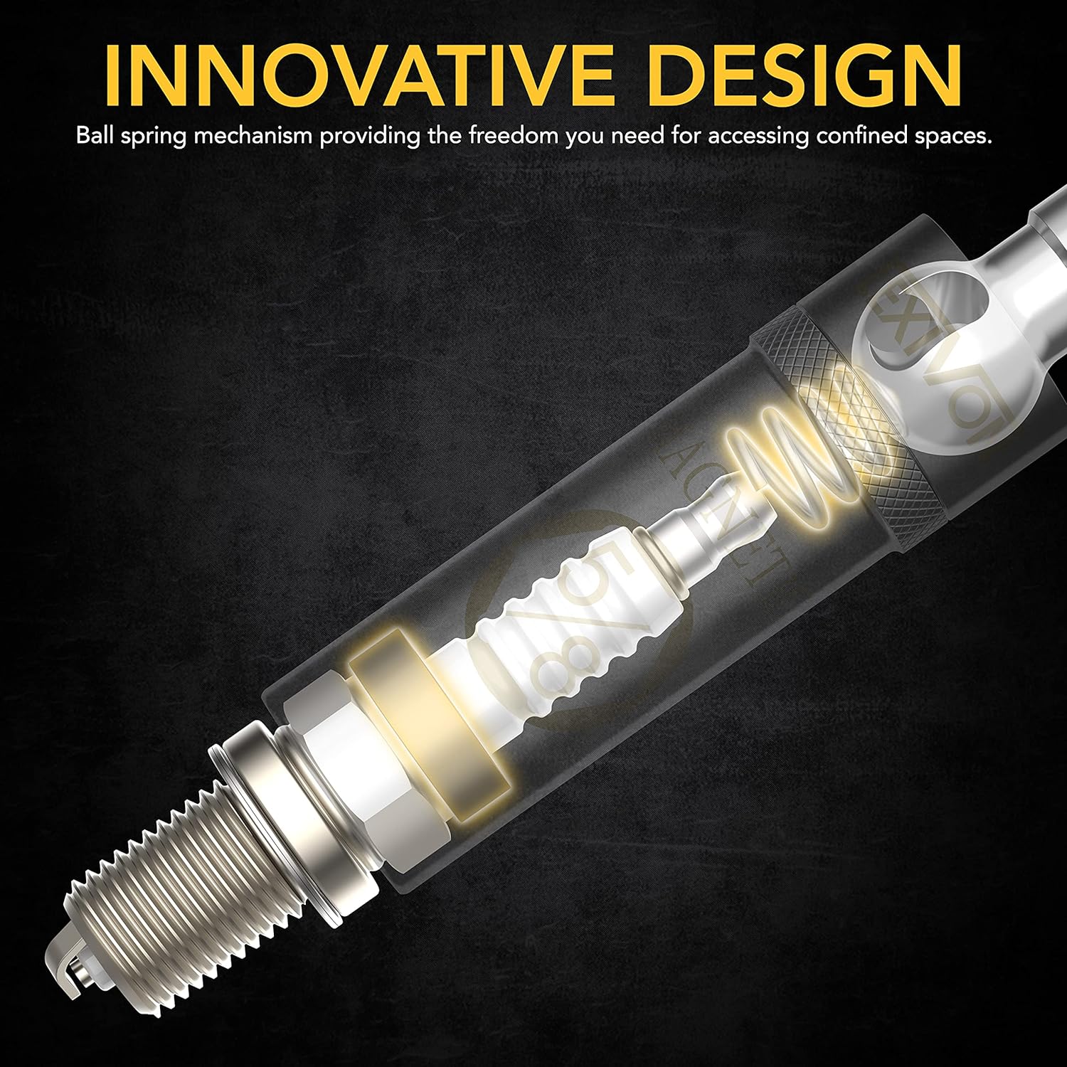 Thumbnail 3 de LEXIVON LX-122 5/8 in Swivel Magnetic Spark Plug Socket (3/8 in Drive, 10 in Total Length)