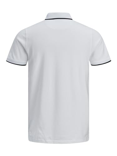 Thumbnail 3 de JACK & JONES Jjepaulos Polo Slim Fit para hombre en blanco (White Detail)