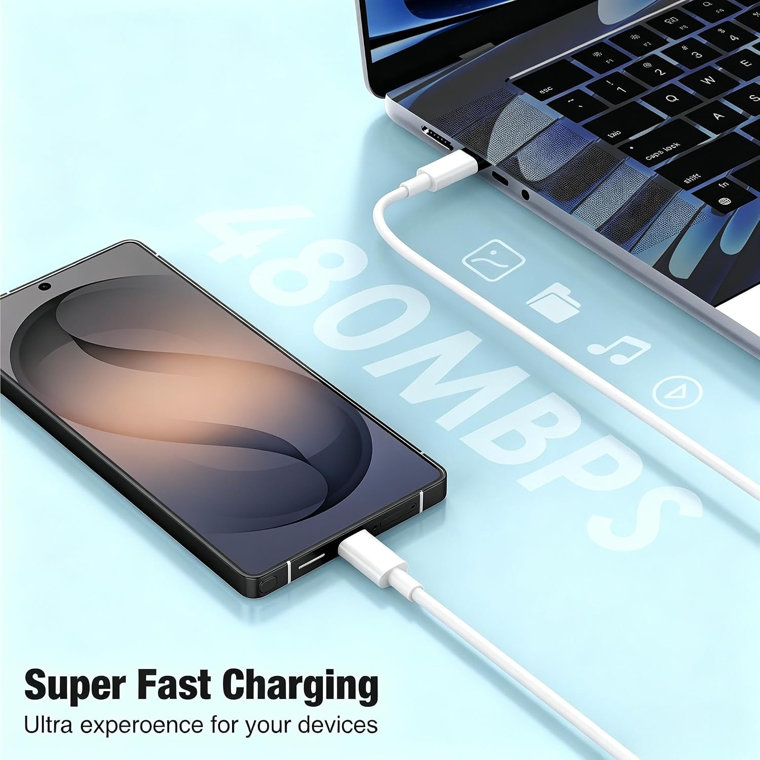 Detalle de DGVERS 45W USB-C Charger Plug for iPhone 17/16/15 with 2+2+3M Fast Charger Cables