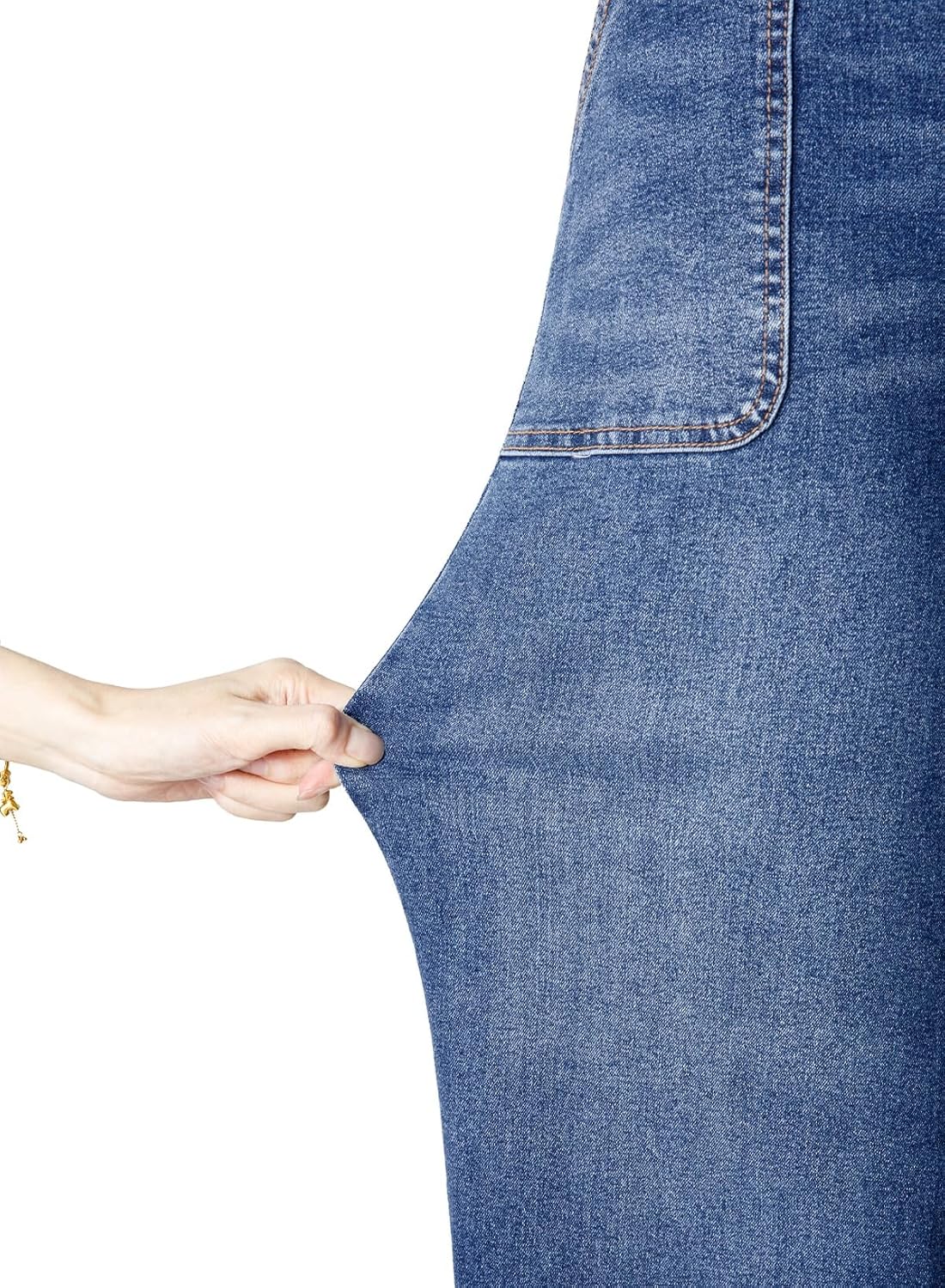 Thumbnail 6 de Sidefeel Women's Wide-Leg Jeans, High-Rise Stretch Denim with Front Pockets