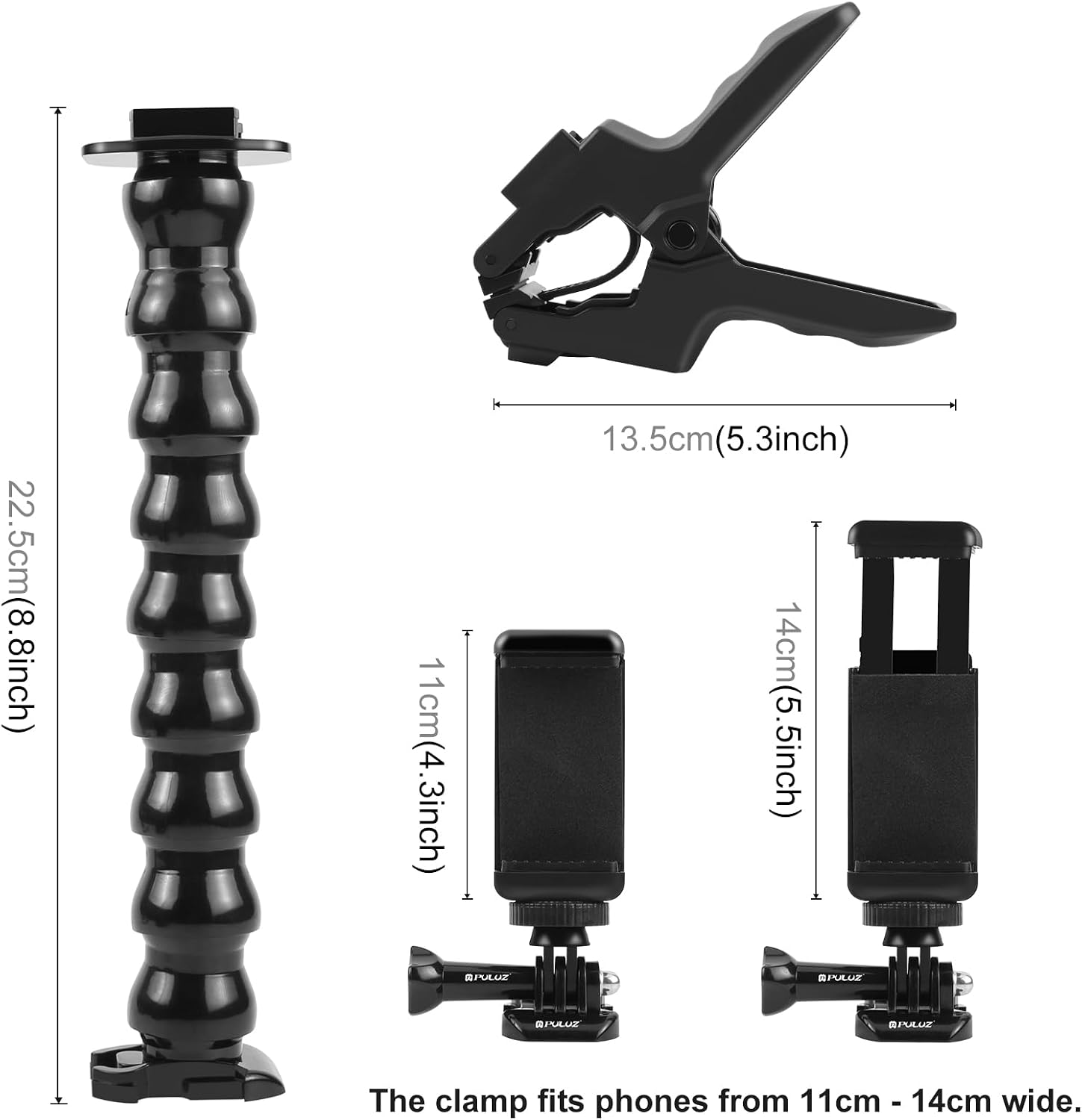 Detalle 2 de PULUZ Schwanenhals Halterung für GoPro