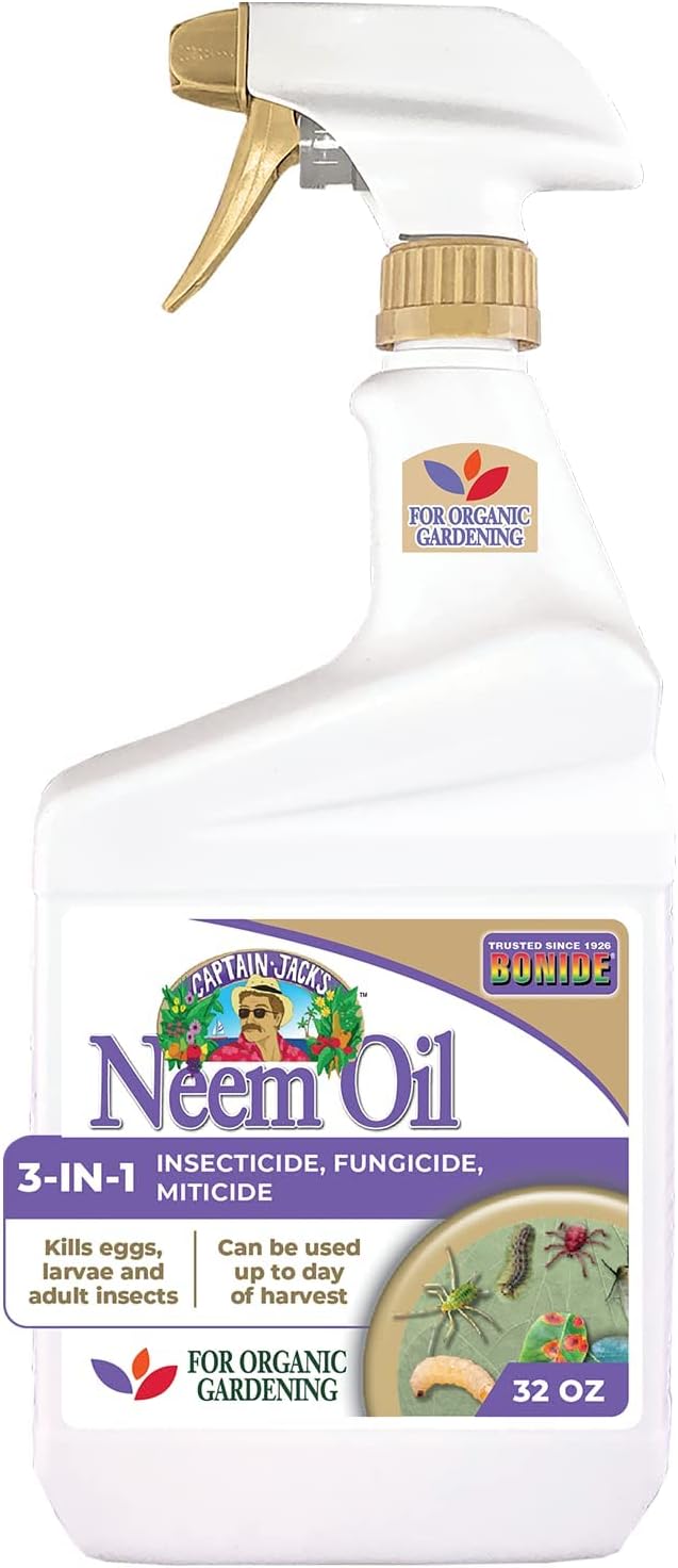 Detalle de Bonide Captain Jack's Neem Oil 32 oz Ready-to-Use Spray: Multi-Purpose Organic Pest Control