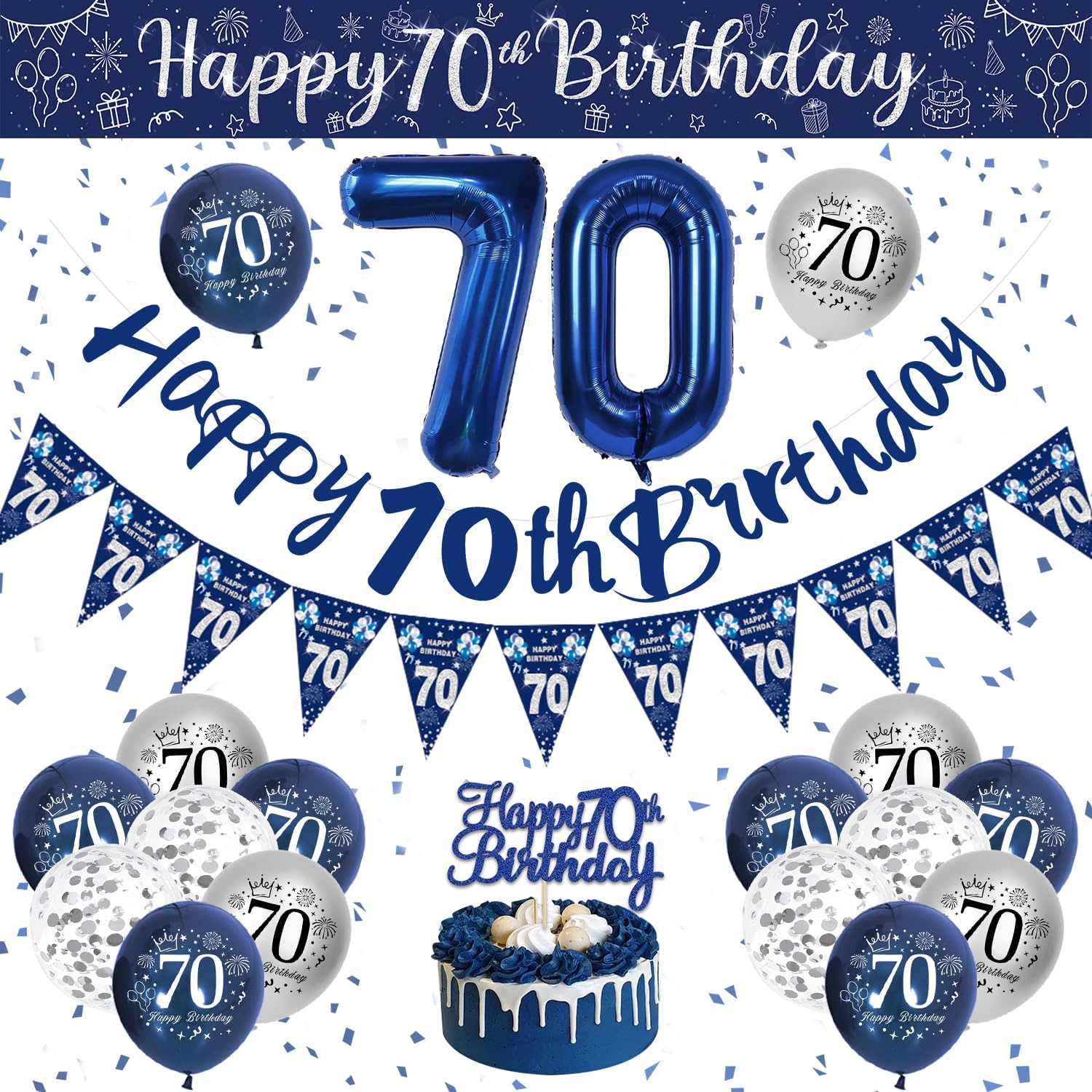 VICTERR 70th Birthday Decorations set 🎈