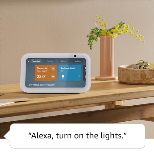 Detalle de Echo Show 5 (Newest gen) Charcoal – Smart display with Alexa, clock and clearer sound