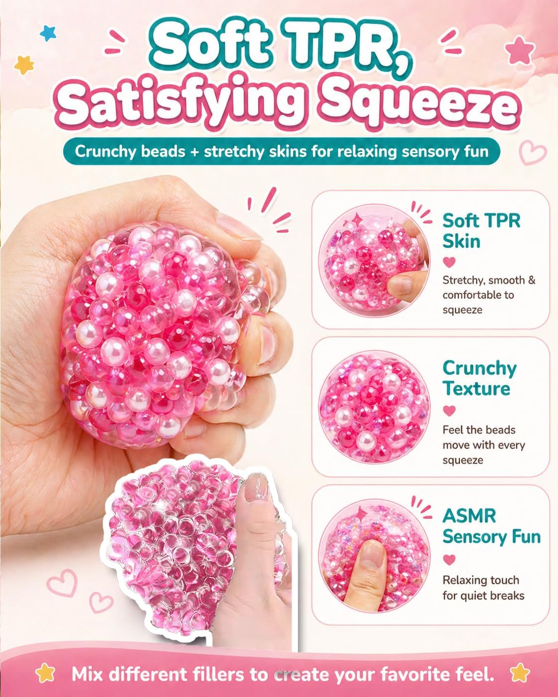 Thumbnail 5 de Donpidd DIY Stress Ball Making Kit with 15 TPR Skins and 8 Fillers